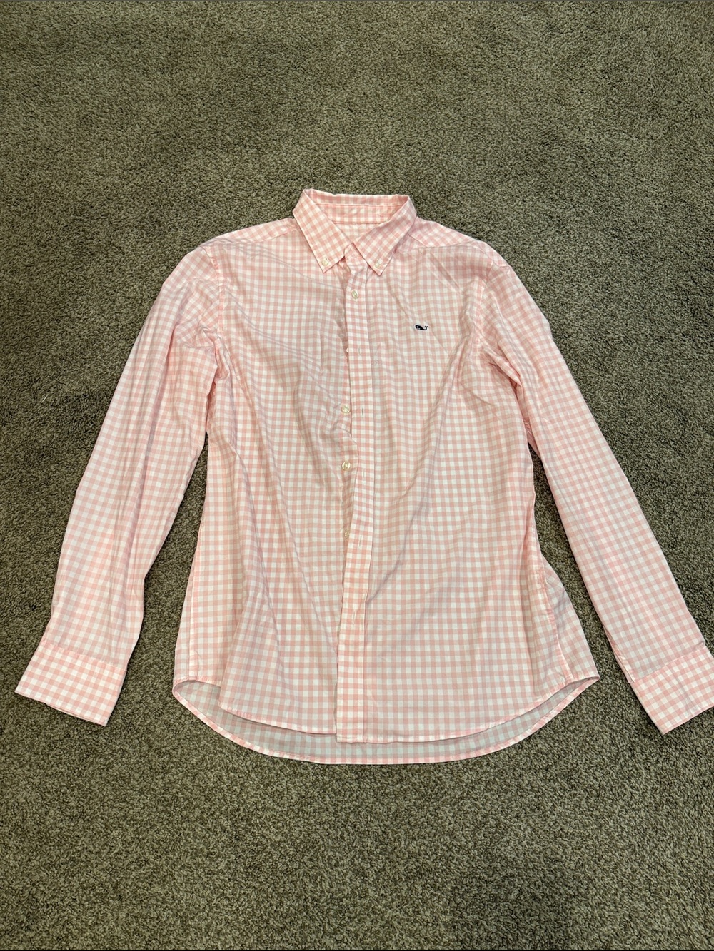 Pink Check Button-Down Shirt - performance material